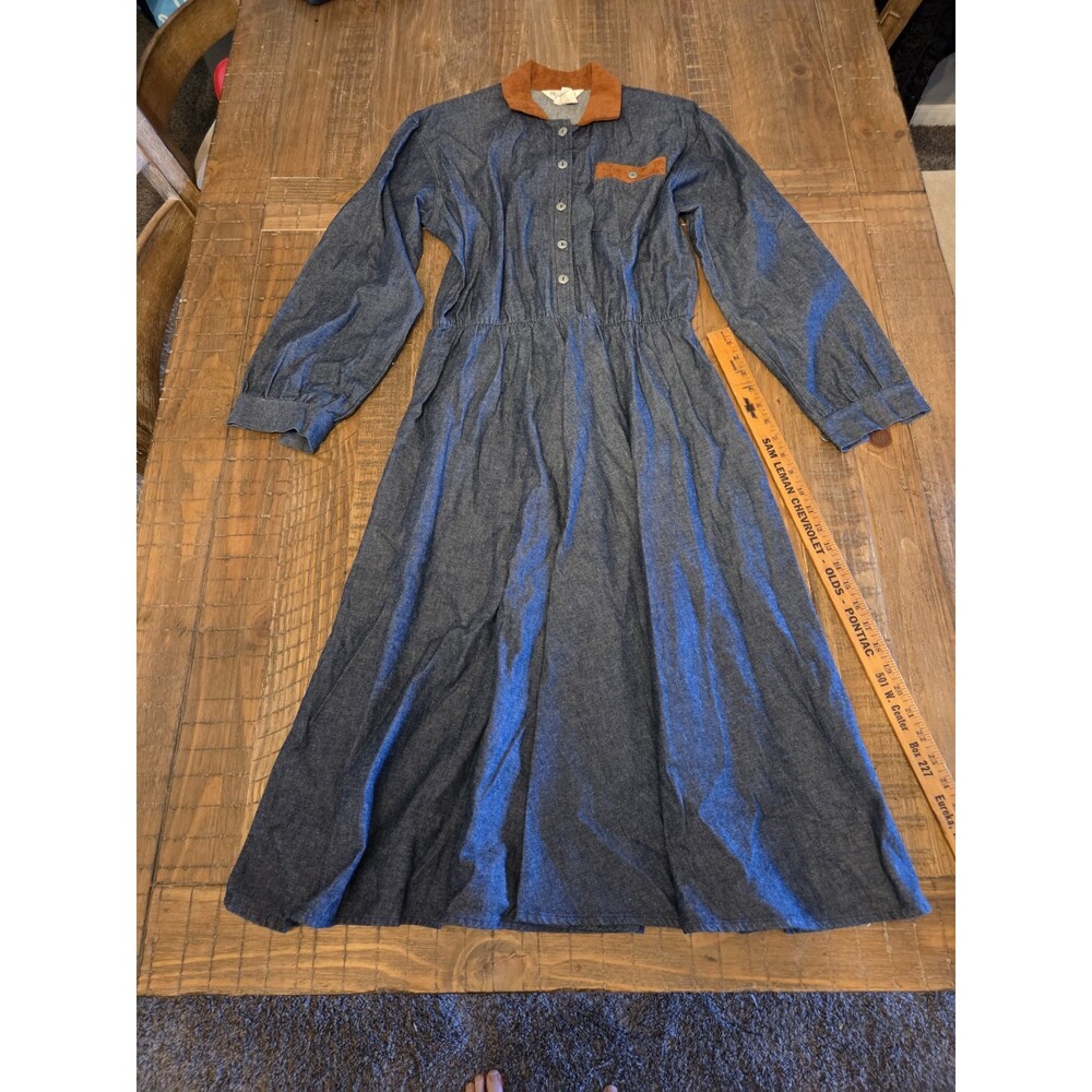 Vintage By Berkeley Denim Dress With Pockets Made In The USA